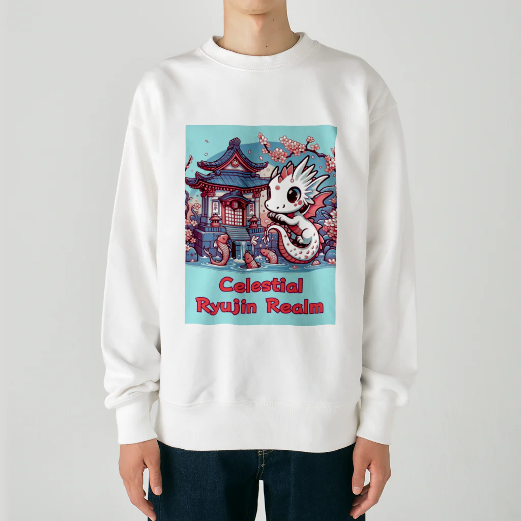 大江戸花火祭りのCelestial Ryujin Realm～天上の龍神領域3 Heavyweight Crew Neck Sweatshirt