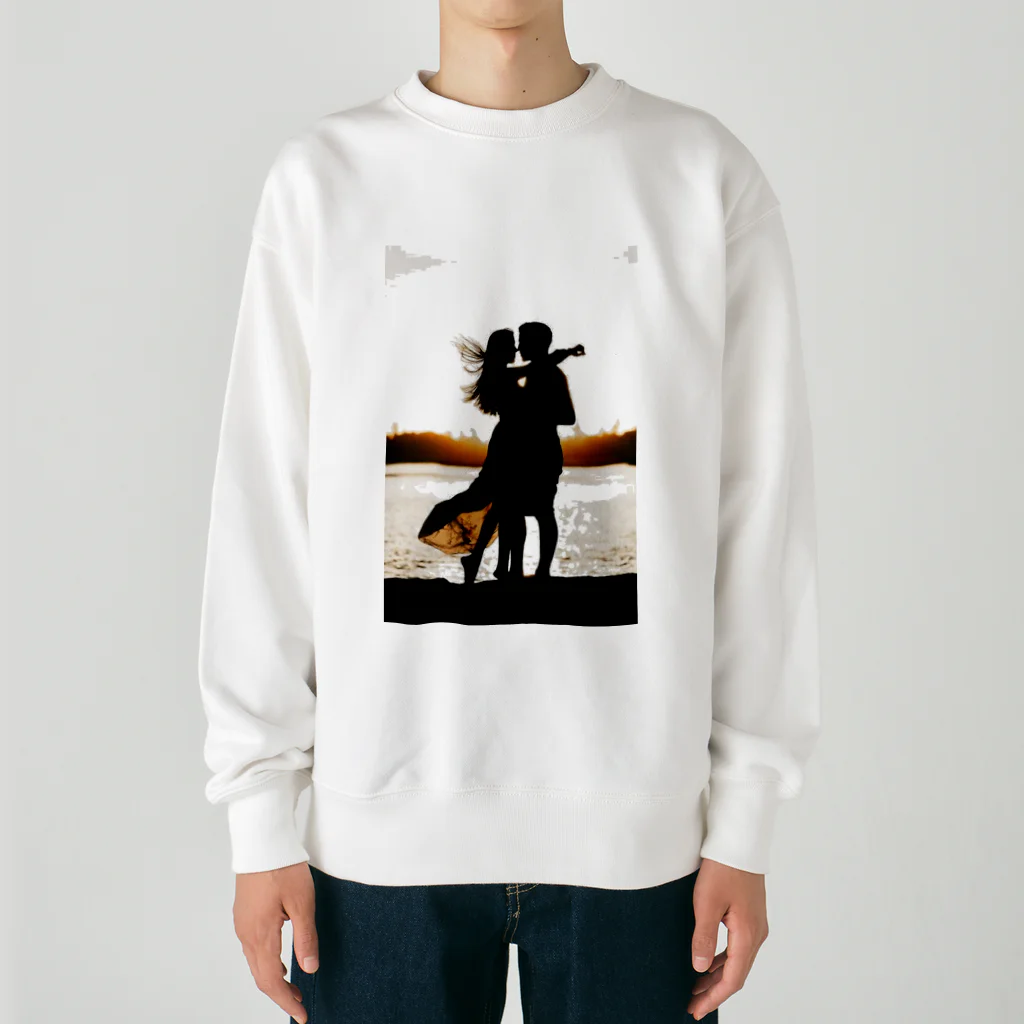 ののちゃんのフォトプリントショップのダンスカップル Heavyweight Crew Neck Sweatshirt