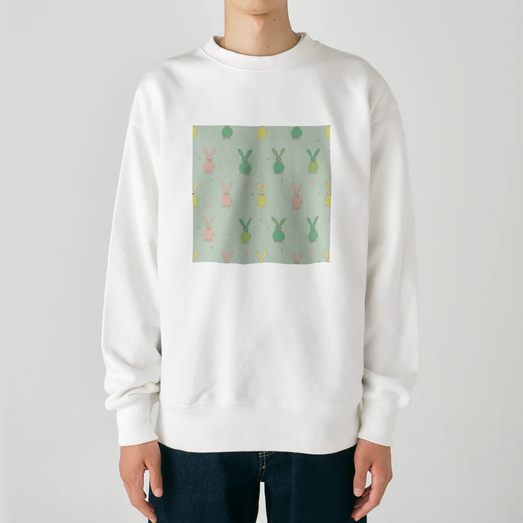 うさぎやのうさぎ柄8 Heavyweight Crew Neck Sweatshirt