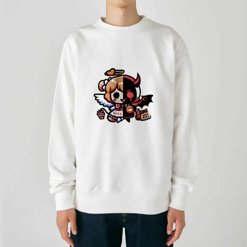 Shakkiri3のNISA（天使と悪魔） Heavyweight Crew Neck Sweatshirt