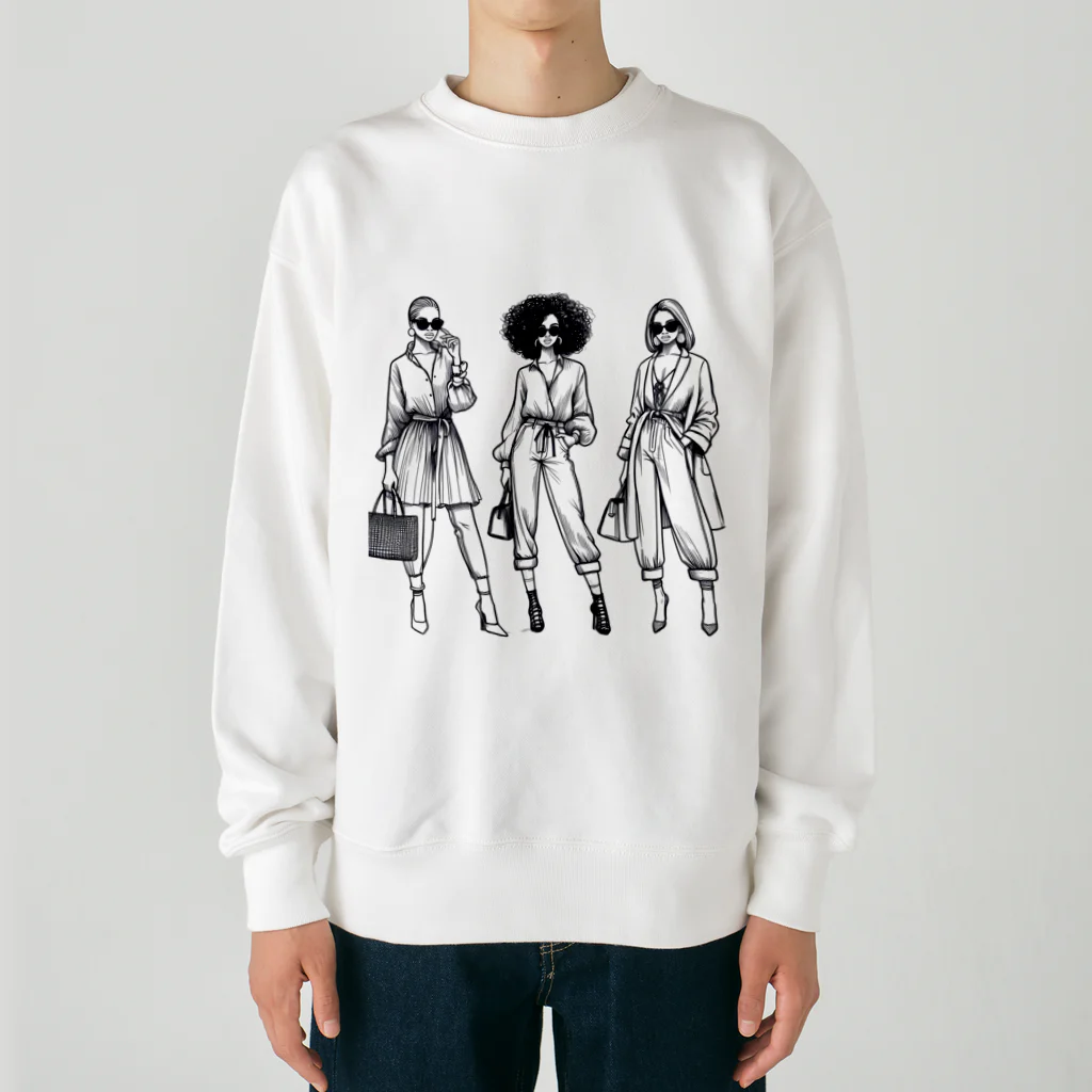 ブルーアイズの負けず嫌いな女たち Heavyweight Crew Neck Sweatshirt