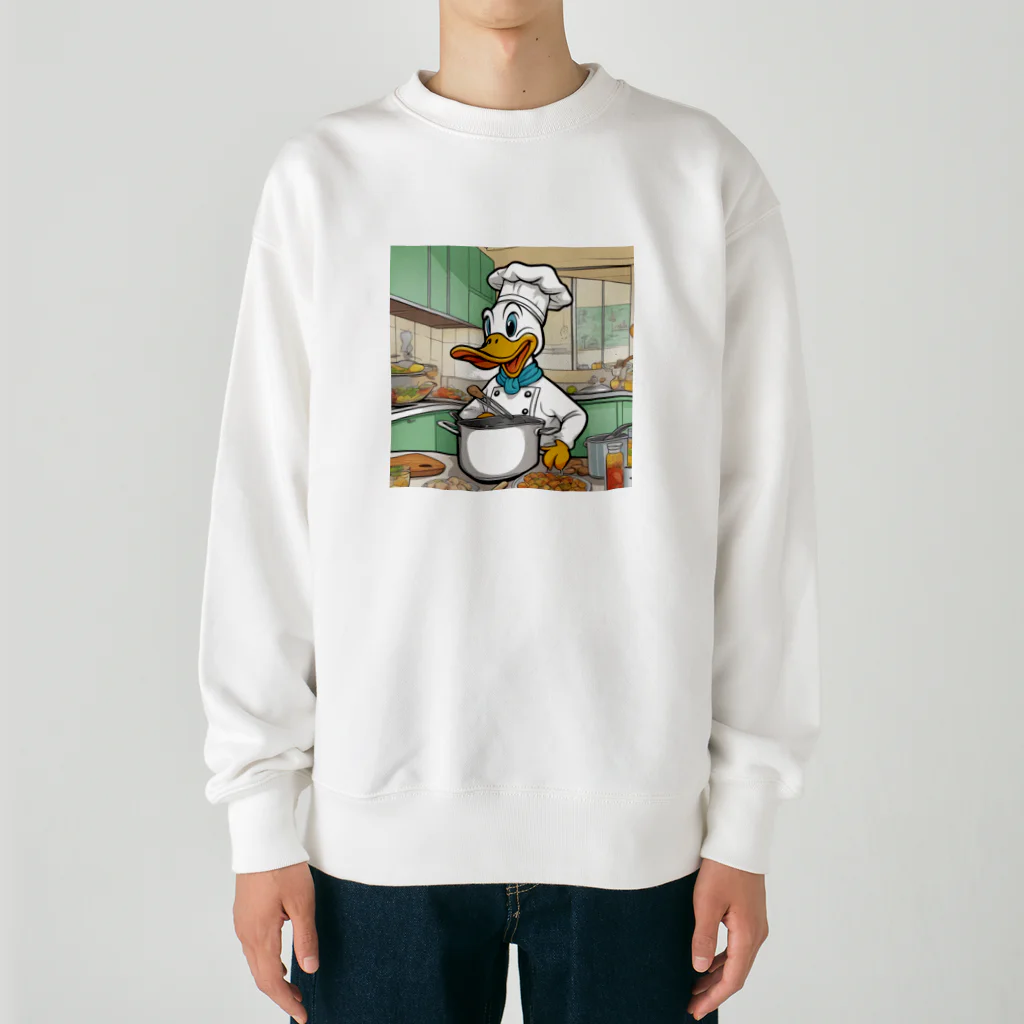 pandaman0303のアヒルシェフ Heavyweight Crew Neck Sweatshirt