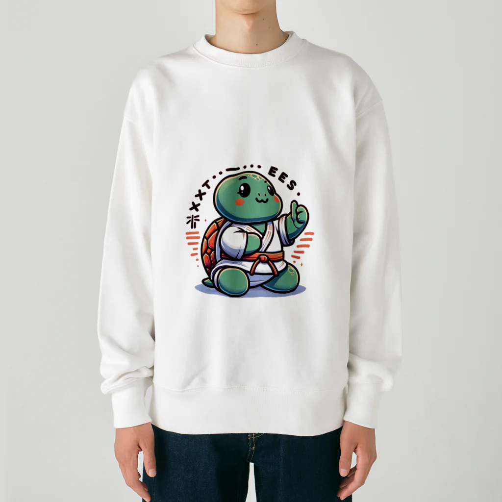 Mushikingの武道カメ Heavyweight Crew Neck Sweatshirt