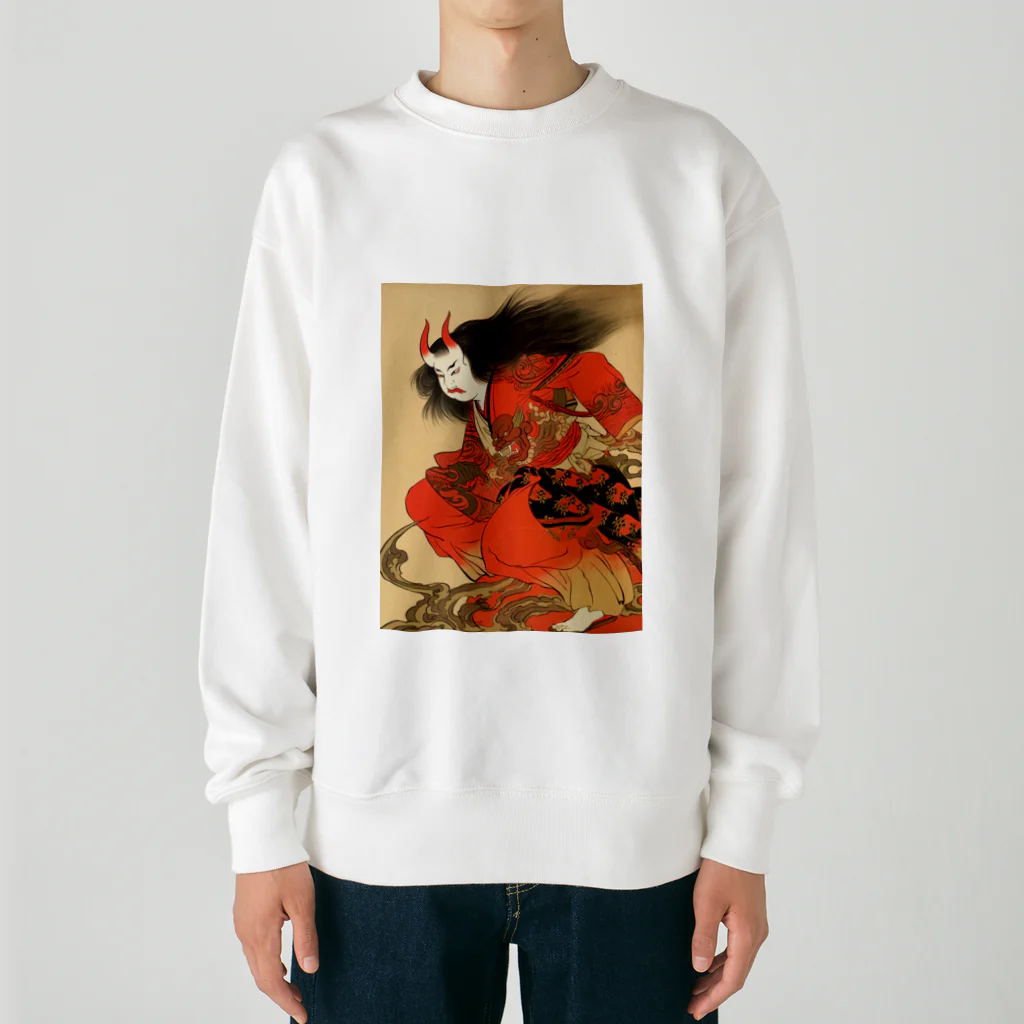 AQUAMETAVERSEの歌舞伎の肖像画　kouchan 1616 Heavyweight Crew Neck Sweatshirt