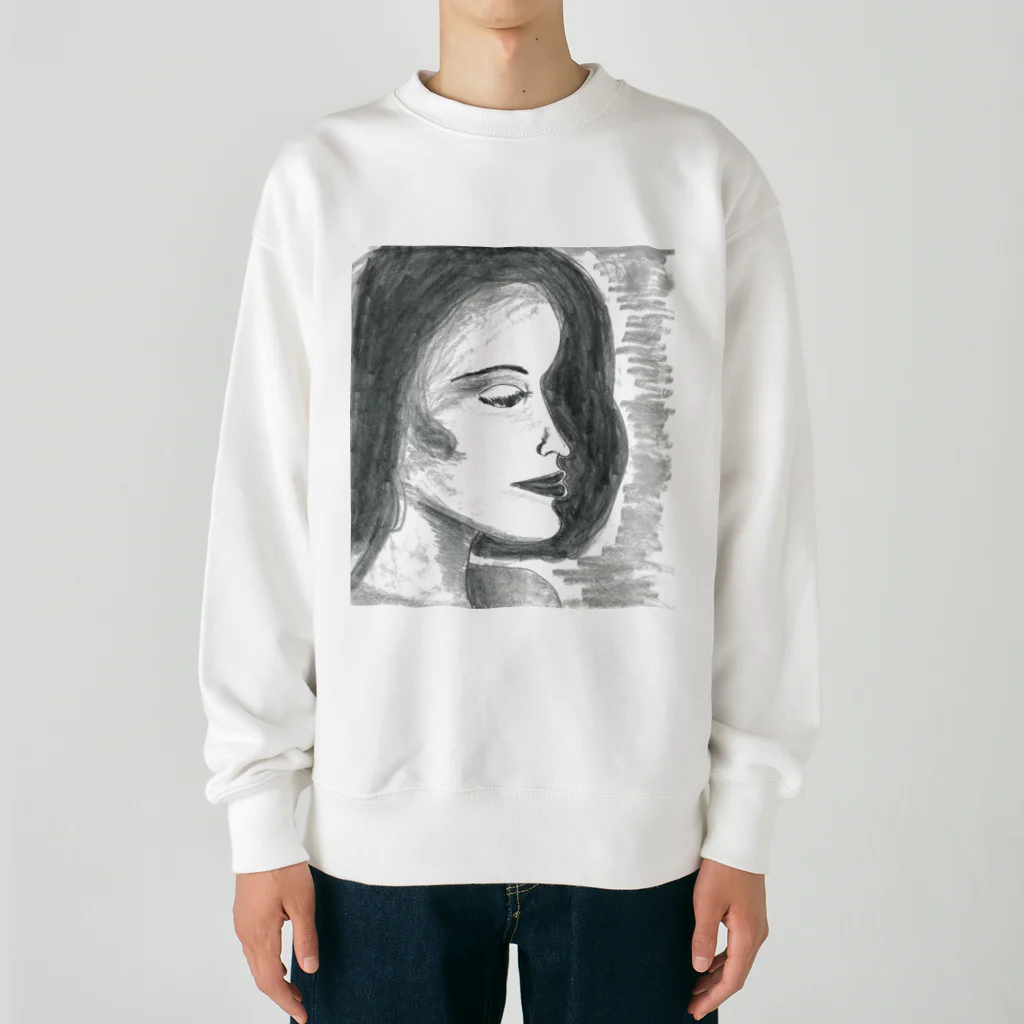 hiking_dressのA mysterious girls Heavyweight Crew Neck Sweatshirt