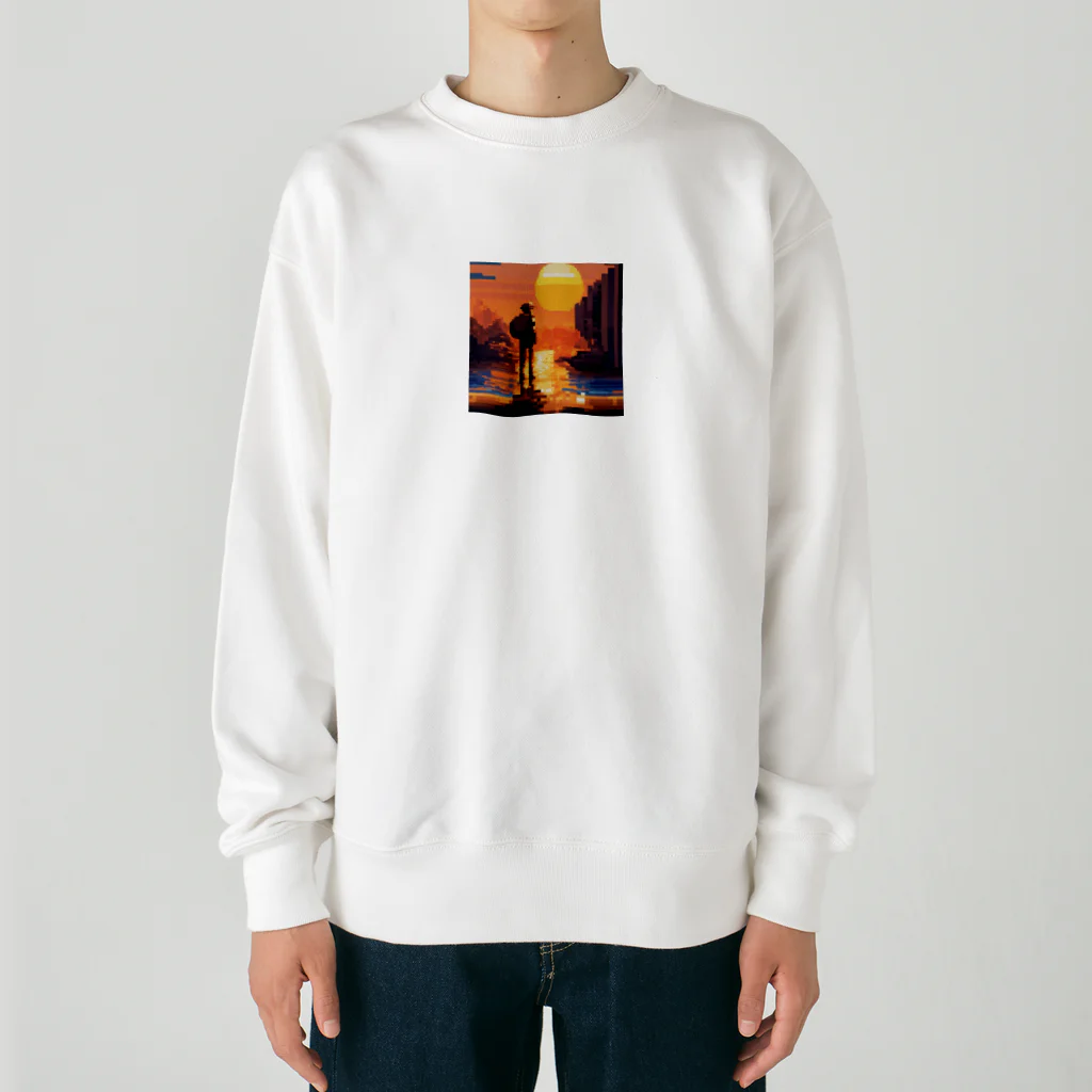 mazislowlifeの夕日の眺め Heavyweight Crew Neck Sweatshirt