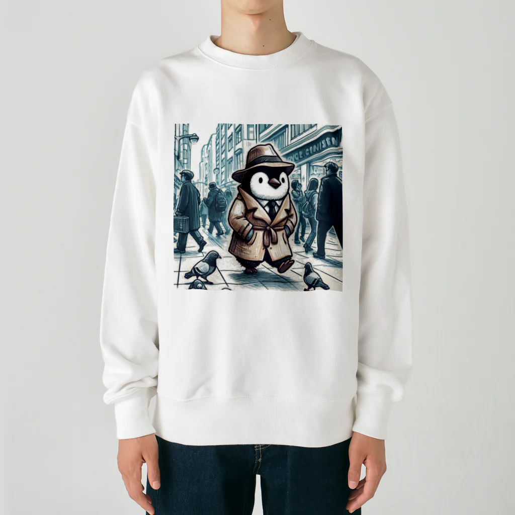 連想系の都会ペンギン Heavyweight Crew Neck Sweatshirt