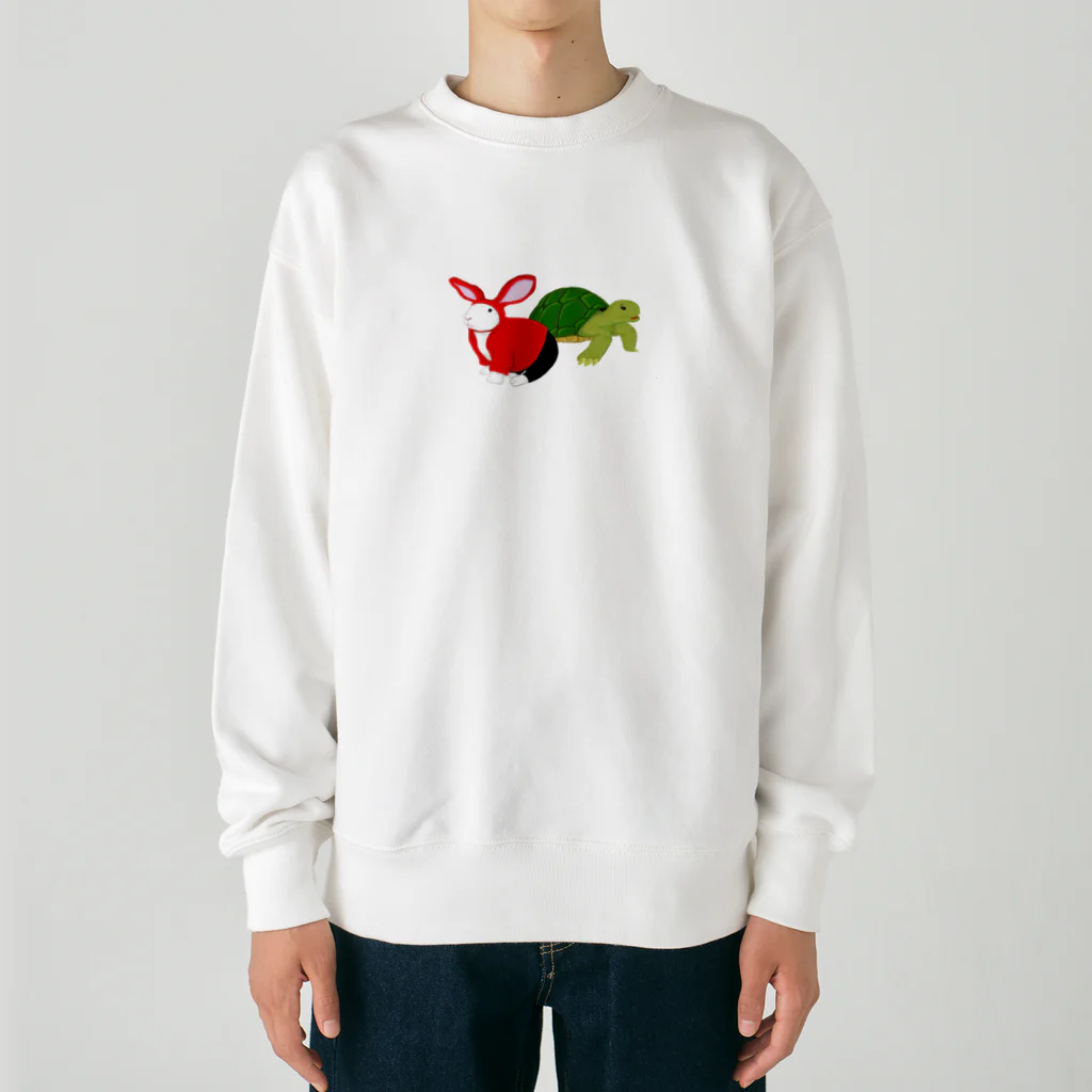 unkoraの兎と亀 Heavyweight Crew Neck Sweatshirt