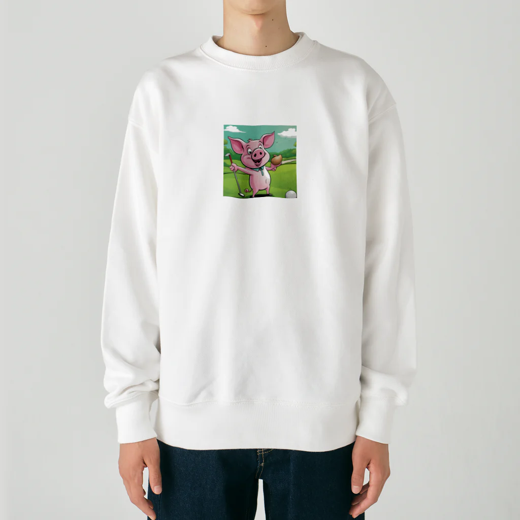 かめたびのぷ―のゴルフ Heavyweight Crew Neck Sweatshirt