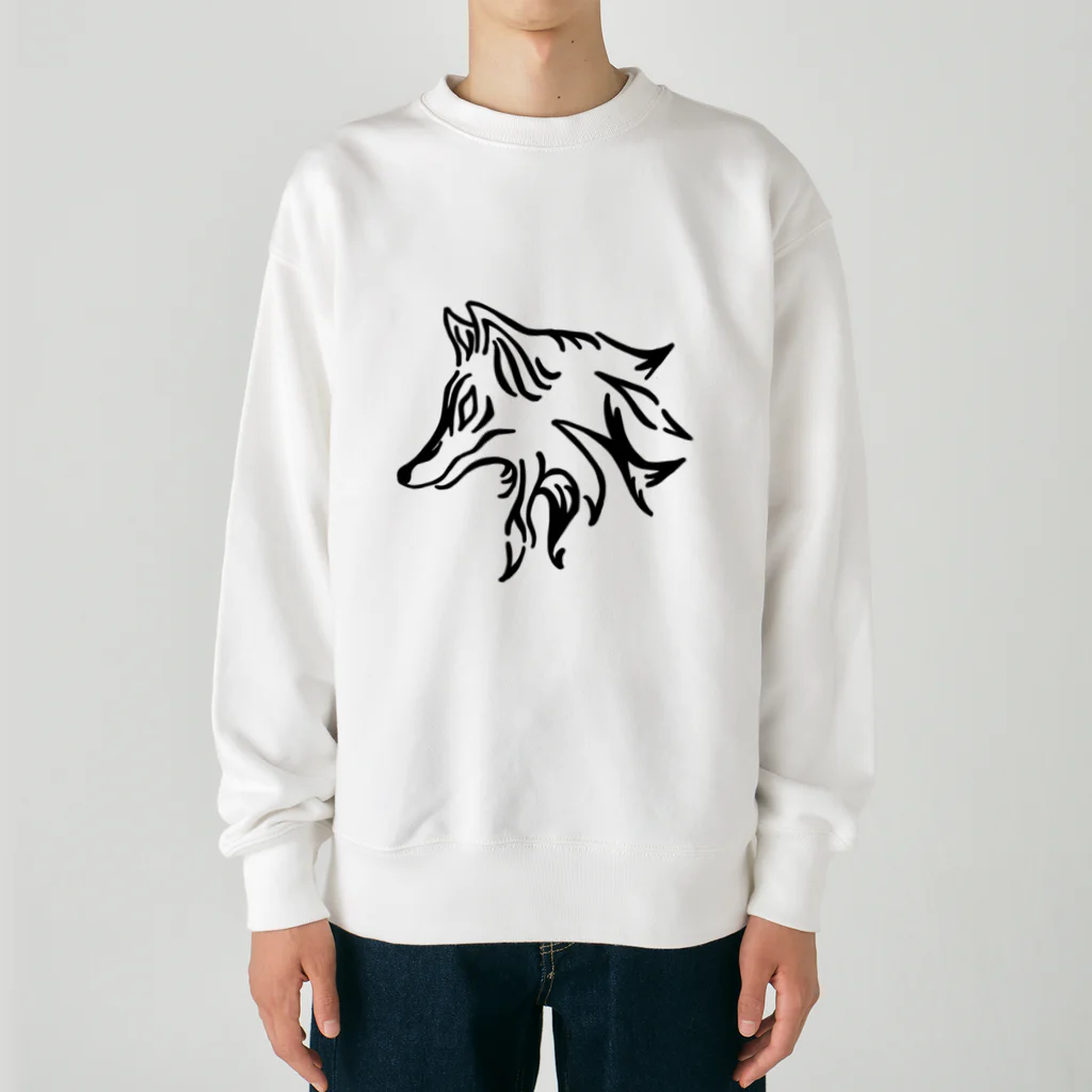 ぽんsの狐 Heavyweight Crew Neck Sweatshirt