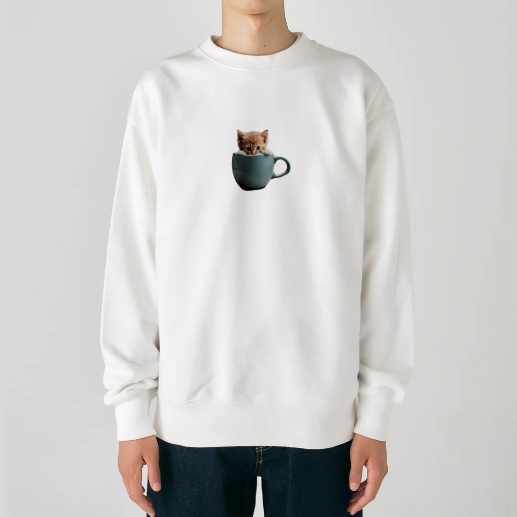 ColoriLのマグから子猫 Heavyweight Crew Neck Sweatshirt