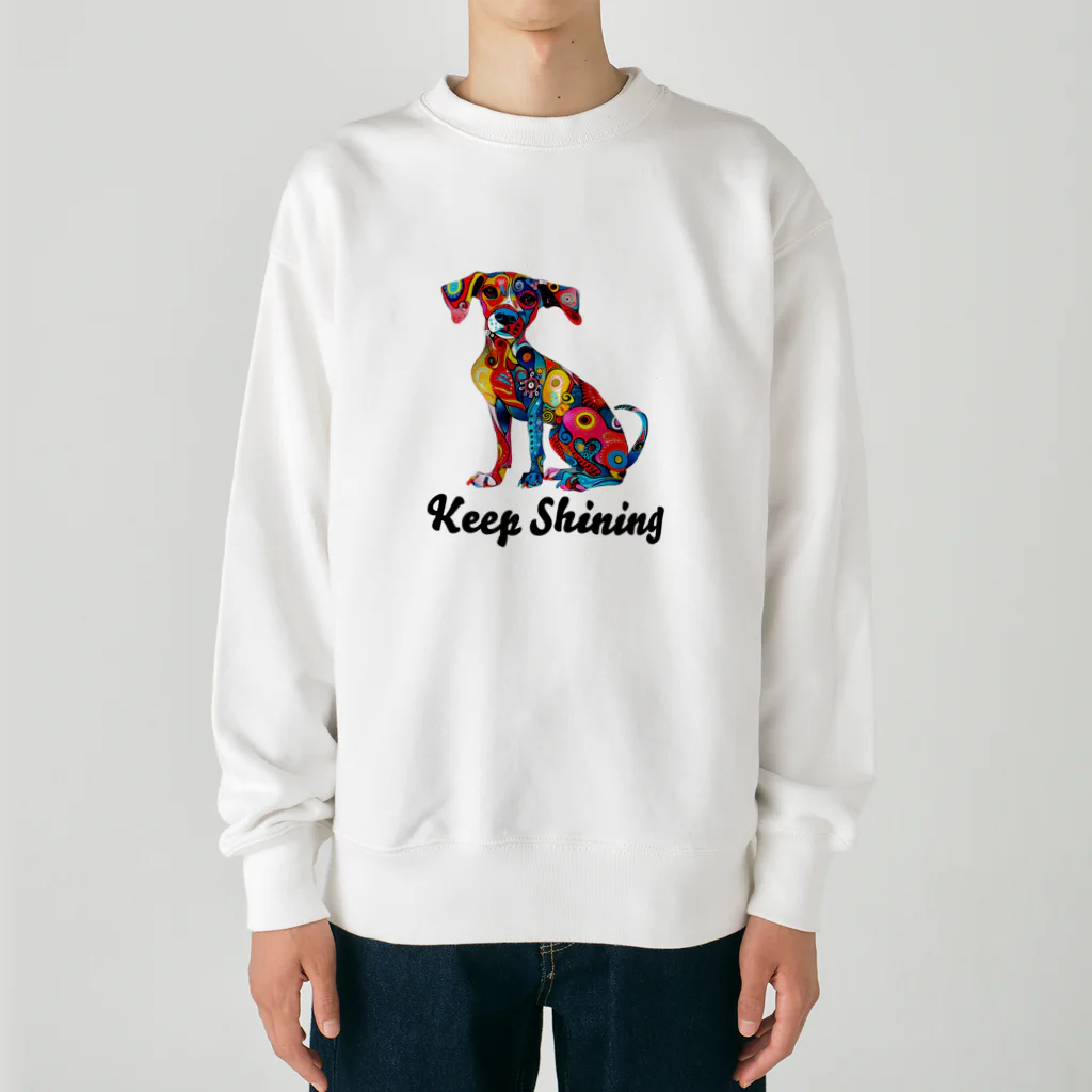 G.O.A.T.designのカラフルな模様を身に纏った犬 Heavyweight Crew Neck Sweatshirt