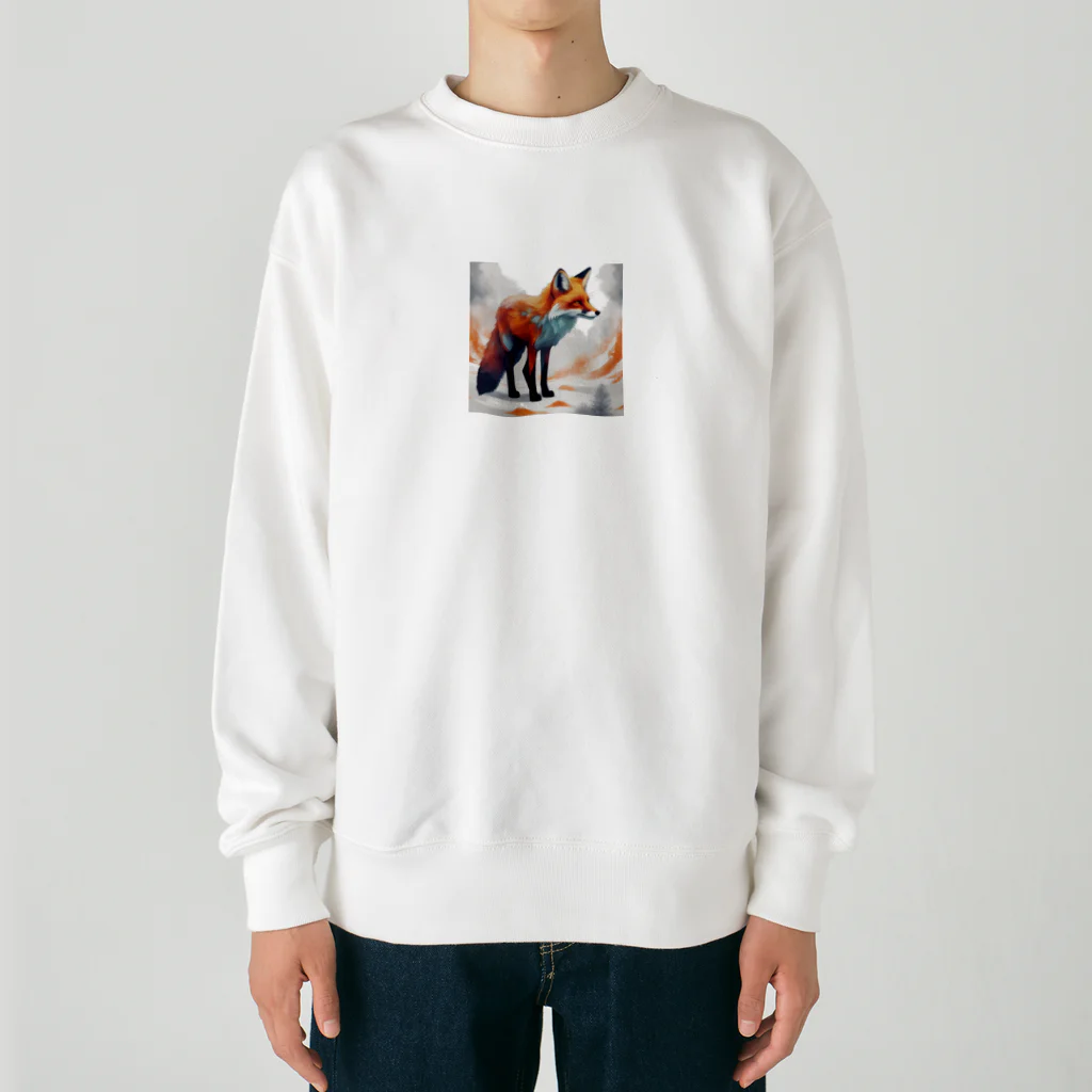 ブルーレイの守護者の狐 Heavyweight Crew Neck Sweatshirt