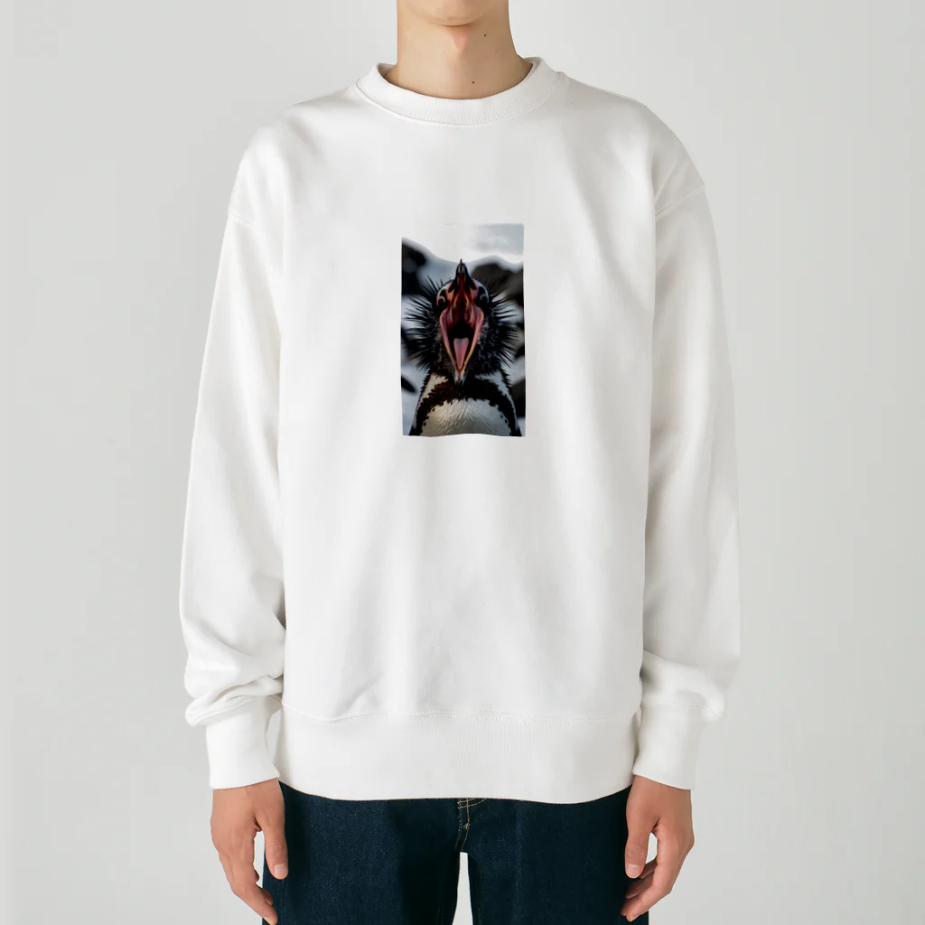 かんぱい工房のペンギンの口の中 Heavyweight Crew Neck Sweatshirt