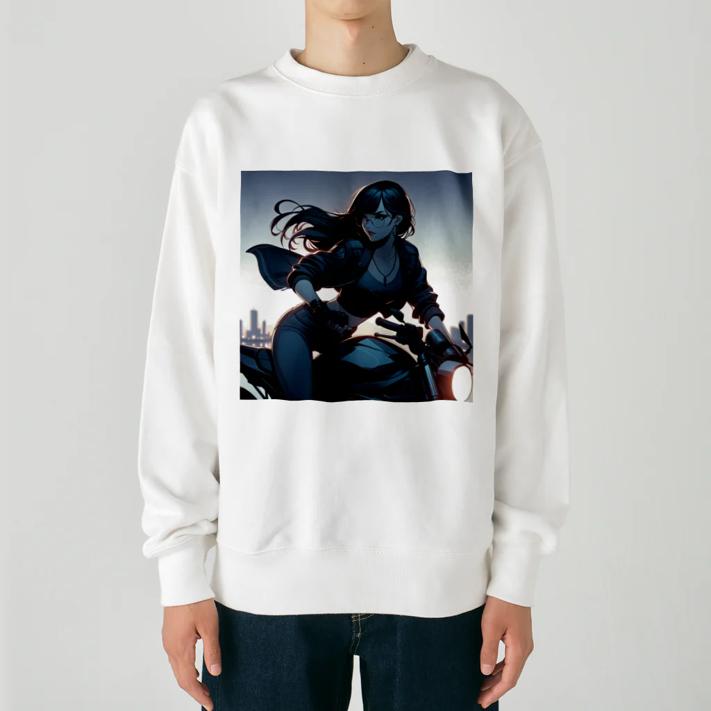 ヨーカズのバイク女子 Heavyweight Crew Neck Sweatshirt