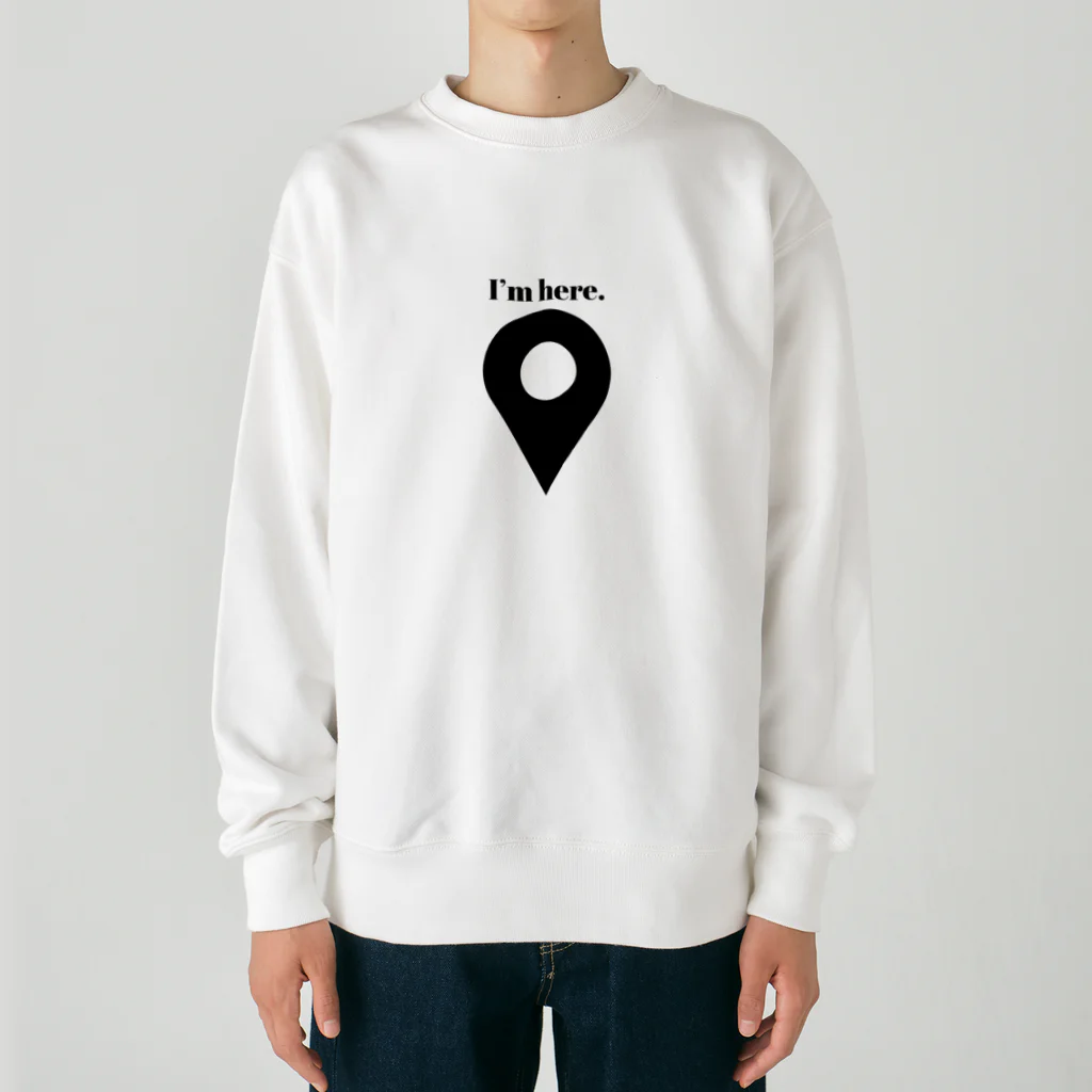 Sounds Focus&RelaxのI’ｍ here. Heavyweight Crew Neck Sweatshirt