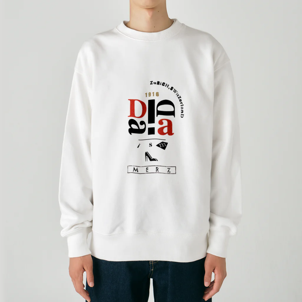 No.30_DesignWorks typographyのDadaism art Typography Design Heavyweight Crew Neck Sweatshirt