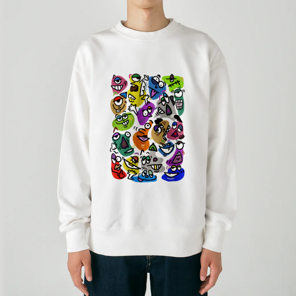 Colorful fam Earthのガチャキャラ　両面プリント Heavyweight Crew Neck Sweatshirt