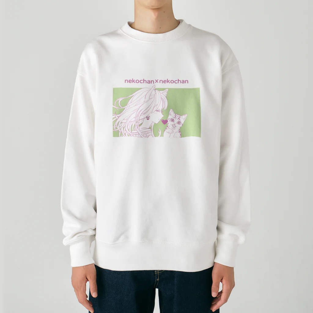 nya-mew（ニャーミュー）のネコチャン×ネコチャン Heavyweight Crew Neck Sweatshirt