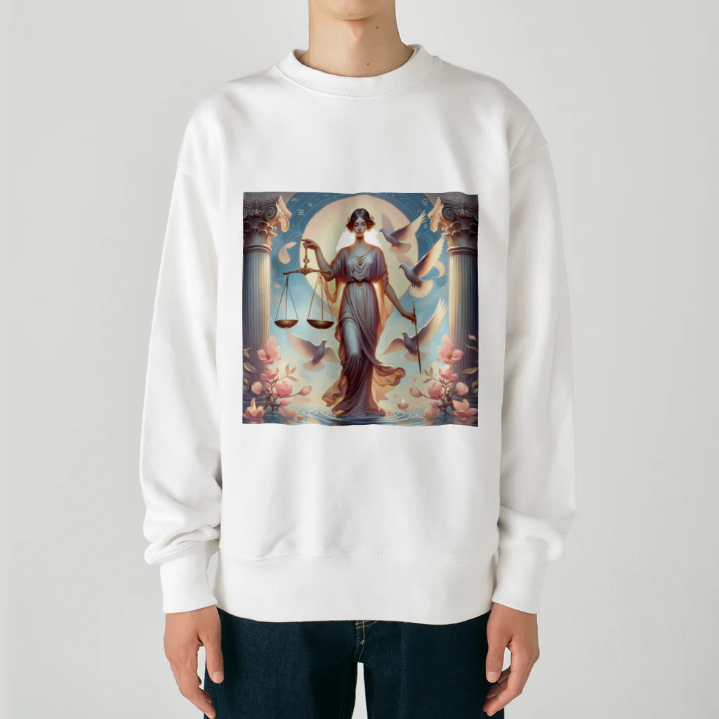 われらちきゅうかぞくのLibra 天秤座 Heavyweight Crew Neck Sweatshirt