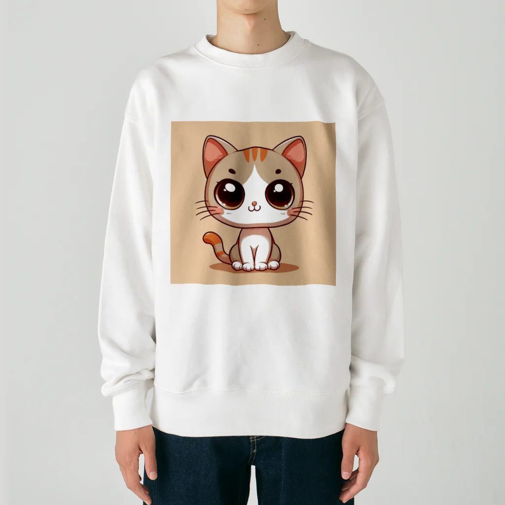 yos-1292583のねこニコばん Heavyweight Crew Neck Sweatshirt