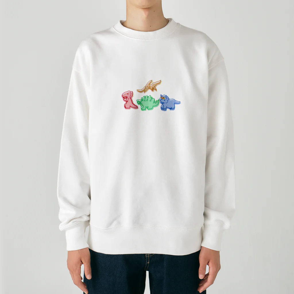 点々丸天丸_ｵｵﾄﾘﾃﾌのDINOSAURIA 恐竜 Heavyweight Crew Neck Sweatshirt