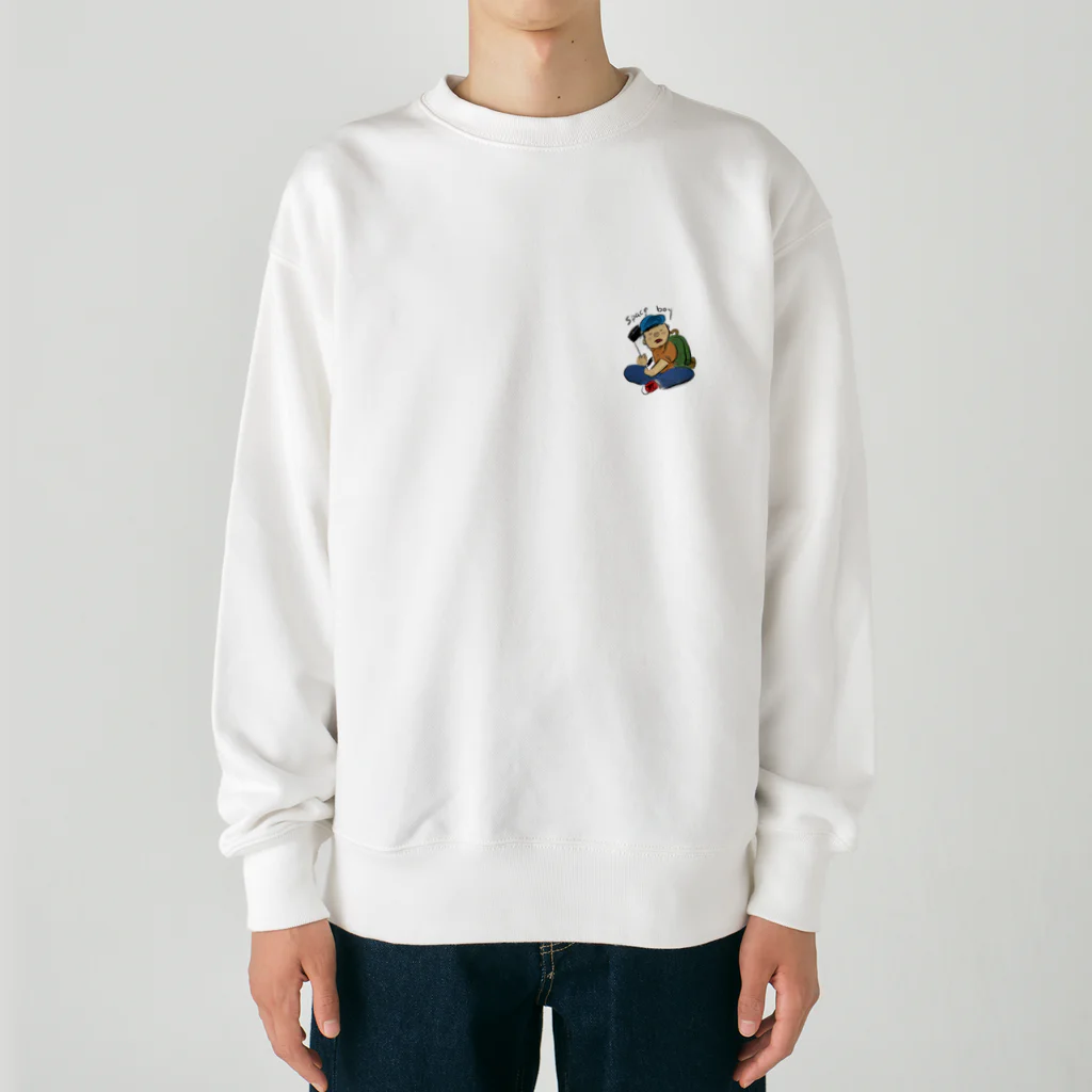 さとうです(イラスト)の土星さん Heavyweight Crew Neck Sweatshirt