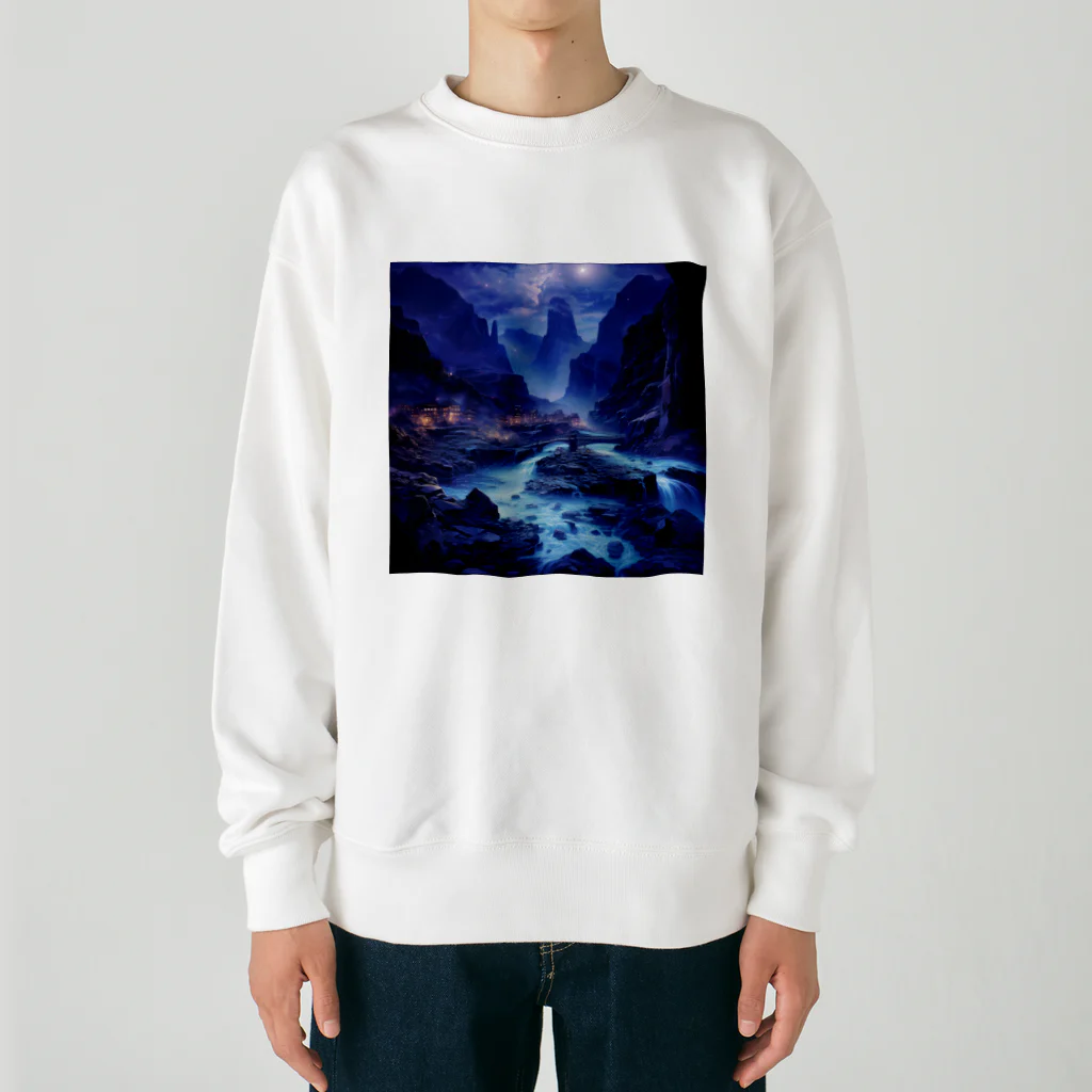 AQUAMETAVERSEの夜景　なでしこ1478 Heavyweight Crew Neck Sweatshirt