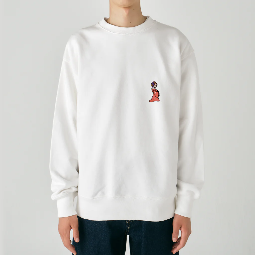 えんまくんの花魁ちゃん・桜 Heavyweight Crew Neck Sweatshirt