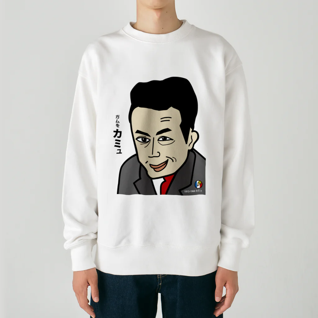 B-catのだじゃれ偉人シリーズ「カミュ」 Heavyweight Crew Neck Sweatshirt