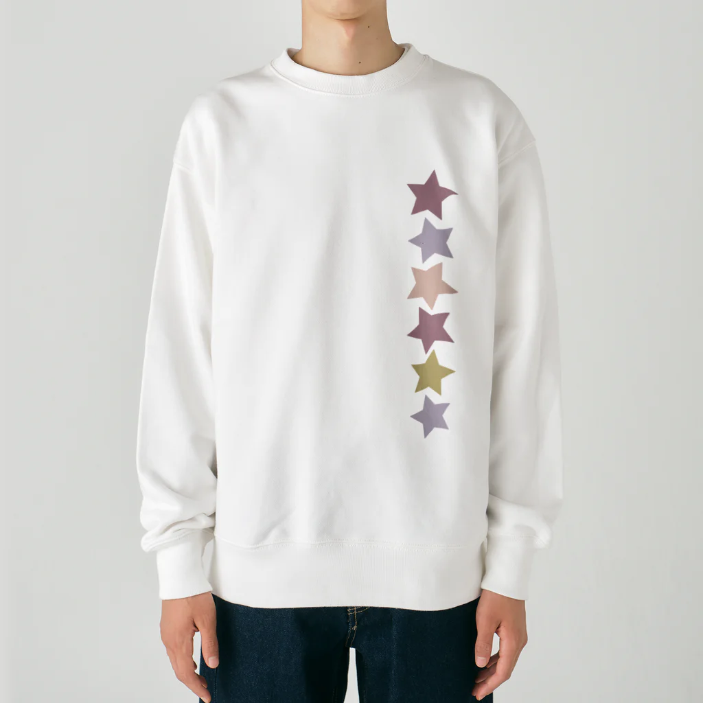 つきしょっぷのくすみカラーの星 Heavyweight Crew Neck Sweatshirt