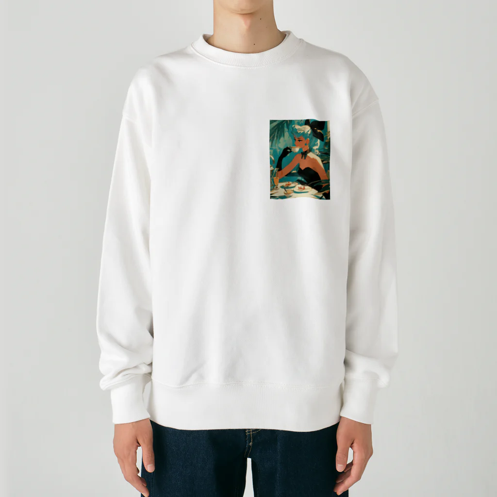 AQUAMETAVERSEのティファニーでお茶を　Hime  2530 Heavyweight Crew Neck Sweatshirt