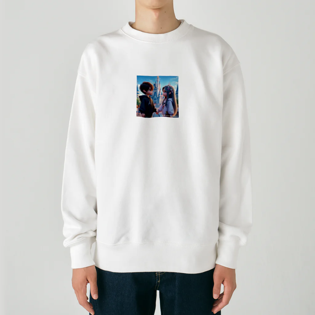 ウエディング♡カップルグッズのPIXAR風カップル Heavyweight Crew Neck Sweatshirt