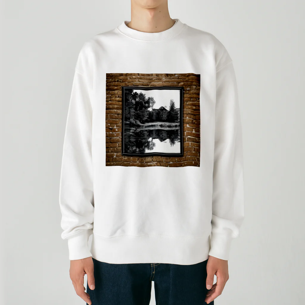 yasuwoのレトロ　風景 Heavyweight Crew Neck Sweatshirt