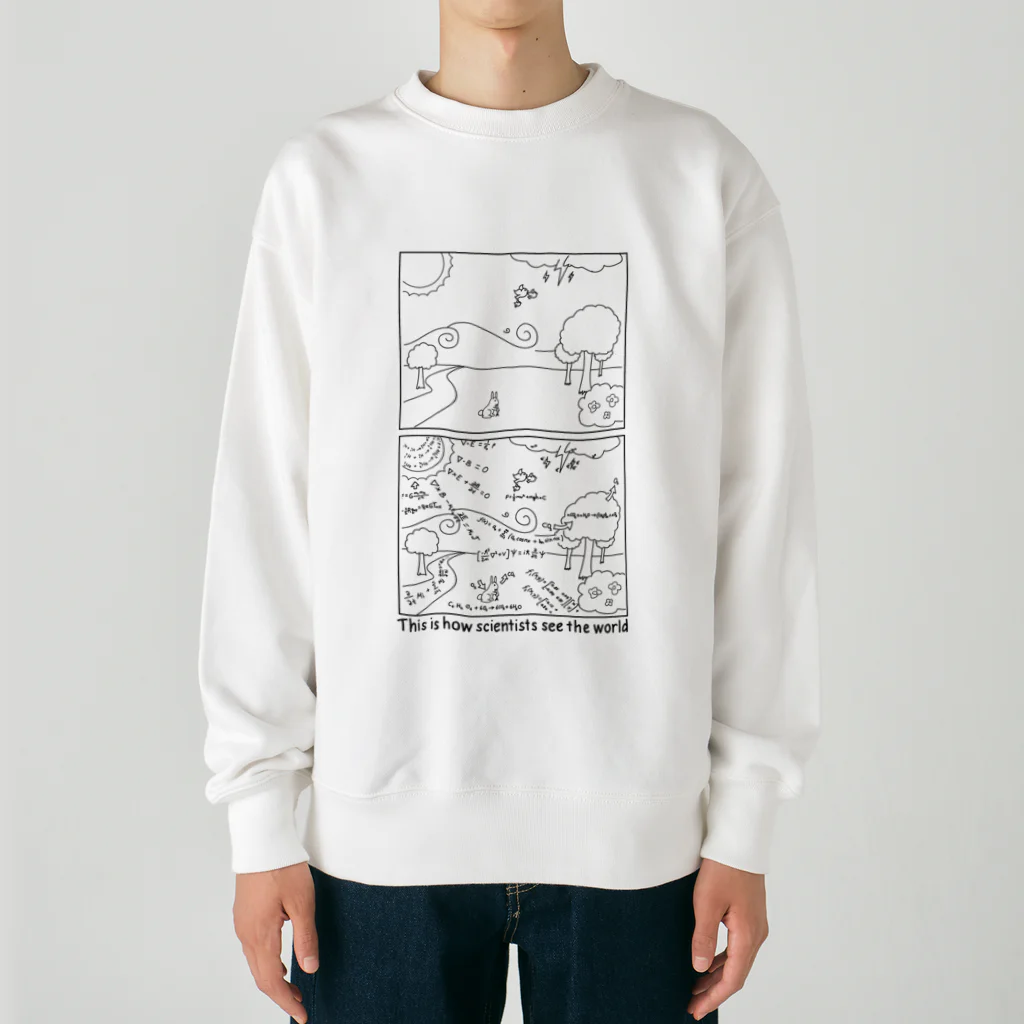 alonerbgの科学どこでも物理化学エレクトロニクス Heavyweight Crew Neck Sweatshirt