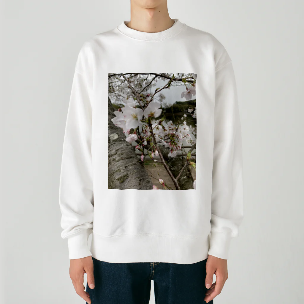 tksの春の顔サクラ Heavyweight Crew Neck Sweatshirt