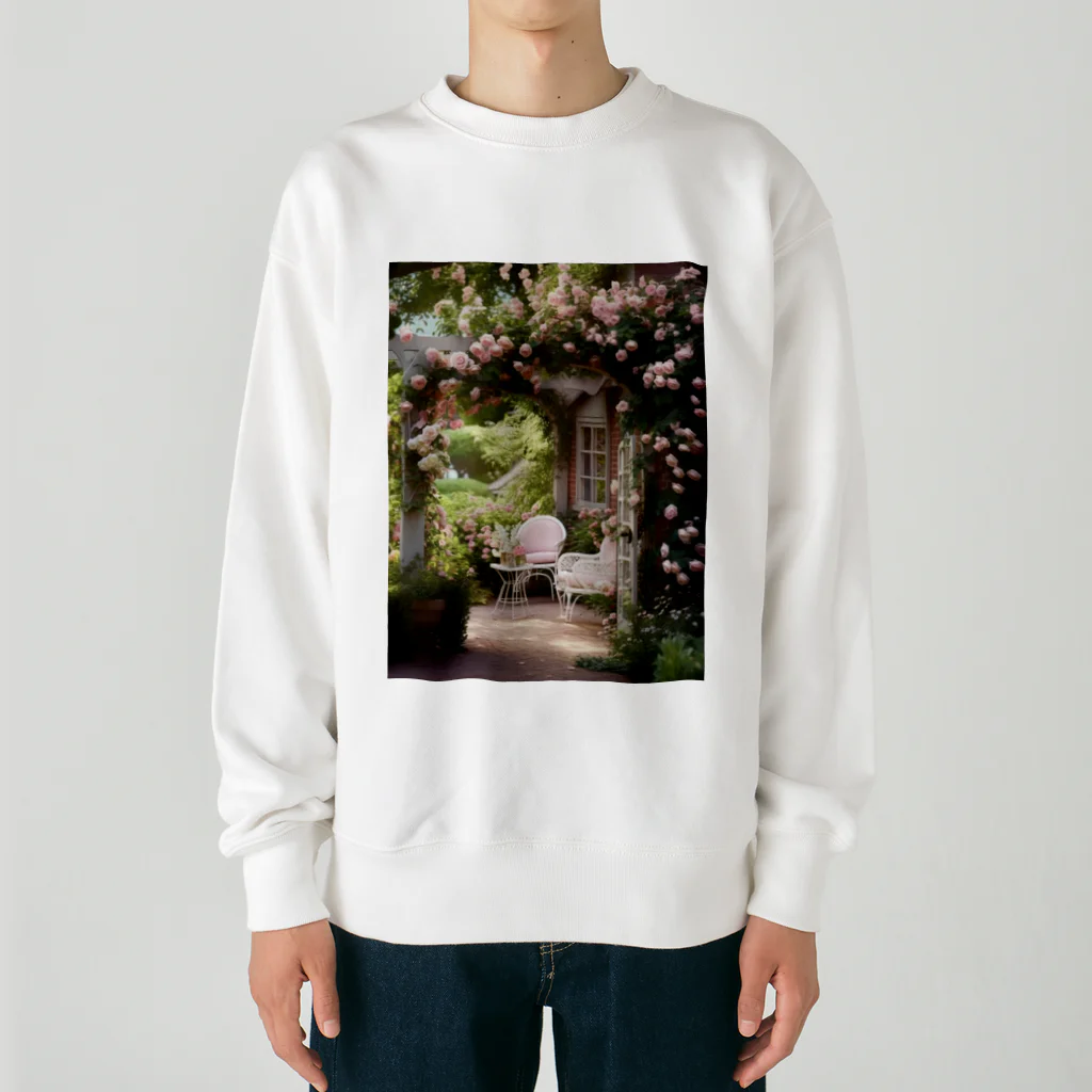 AQUAMETAVERSEのバラの庭園　なでしこ1478 Heavyweight Crew Neck Sweatshirt