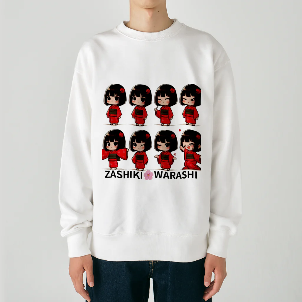 まんまるちゃんのZASHIKI🌸WARASHI Heavyweight Crew Neck Sweatshirt