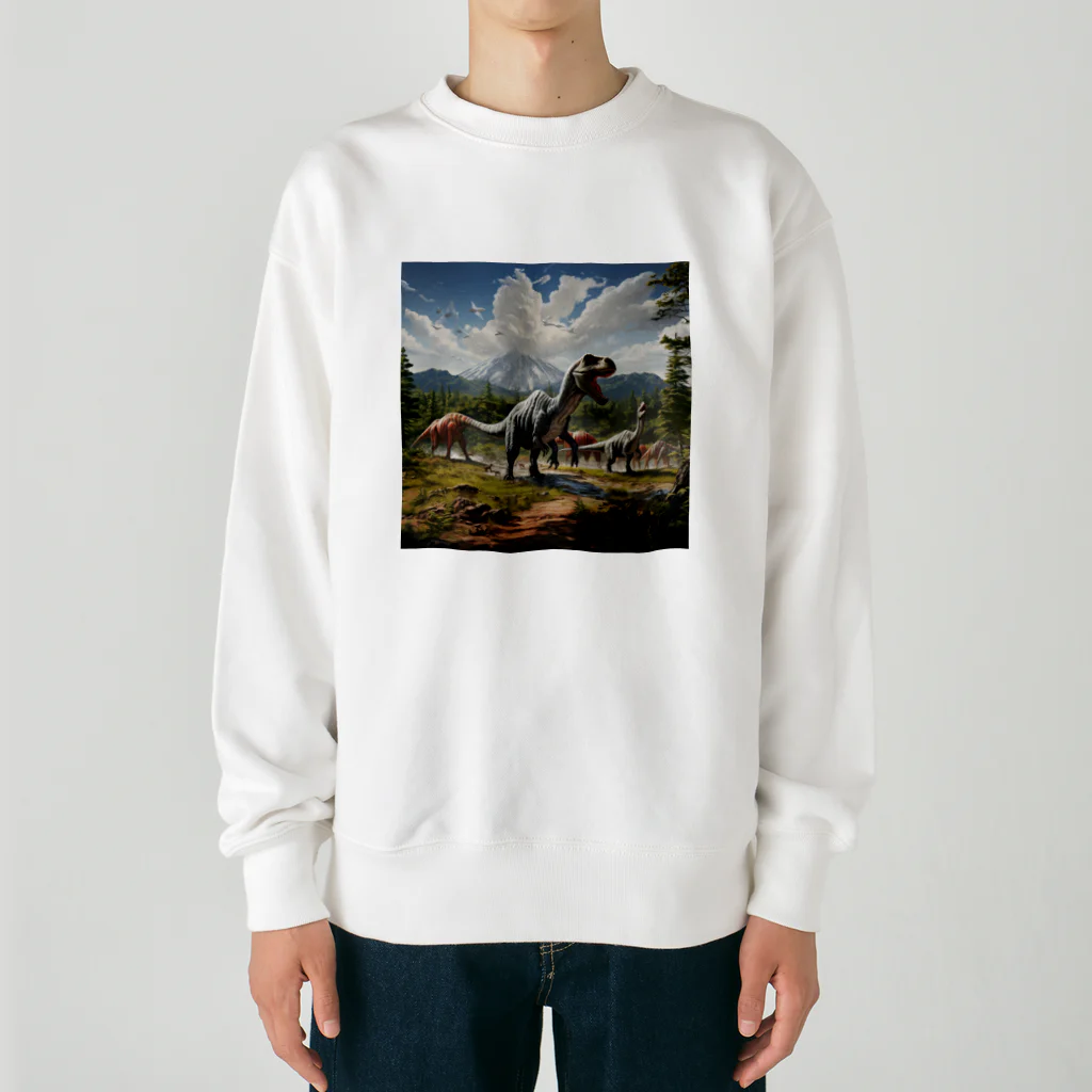 AQUAMETAVERSEの恐竜の生活　なでしこ1478 Heavyweight Crew Neck Sweatshirt