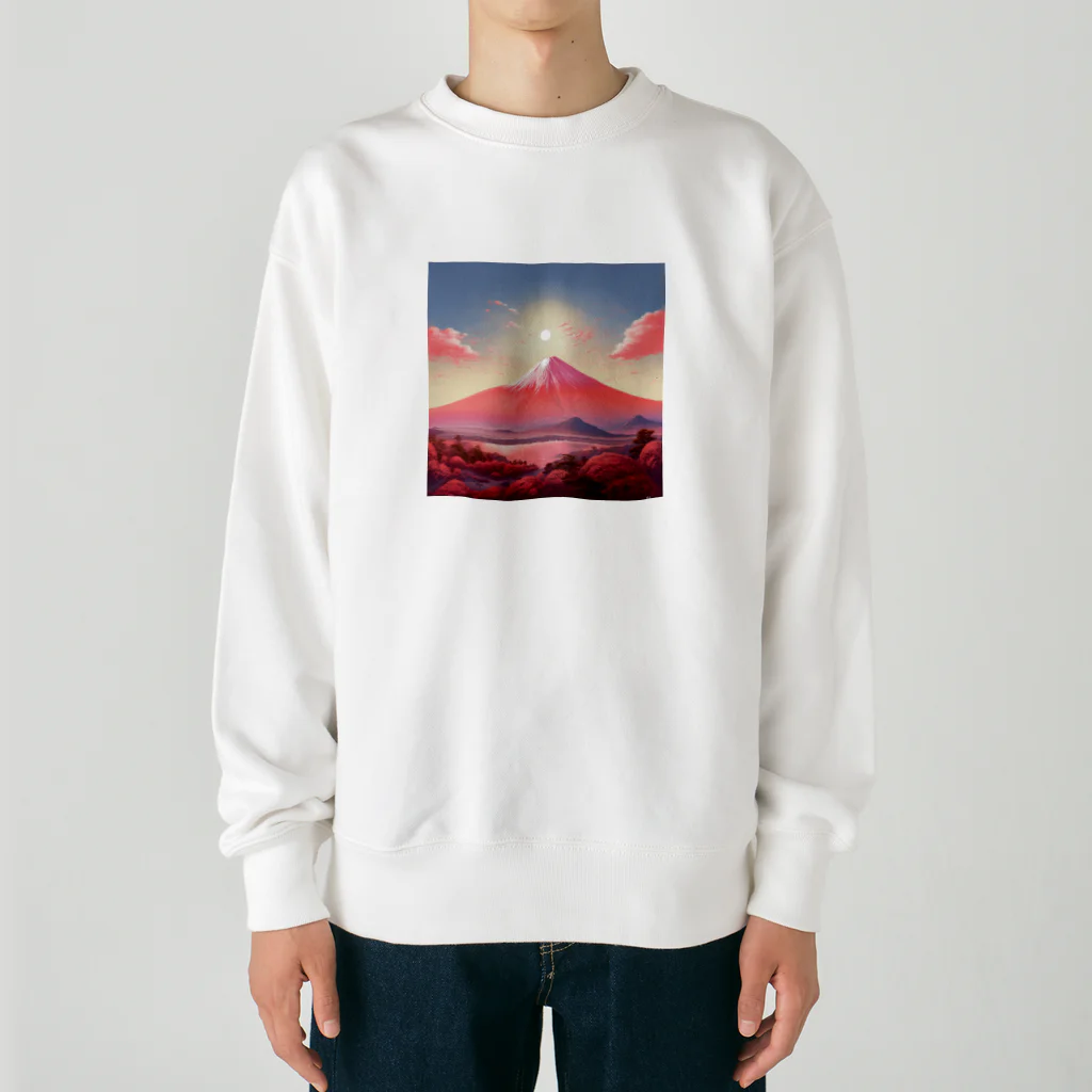 AQUAMETAVERSEの赤富士希望の印　なでしこ1478 Heavyweight Crew Neck Sweatshirt