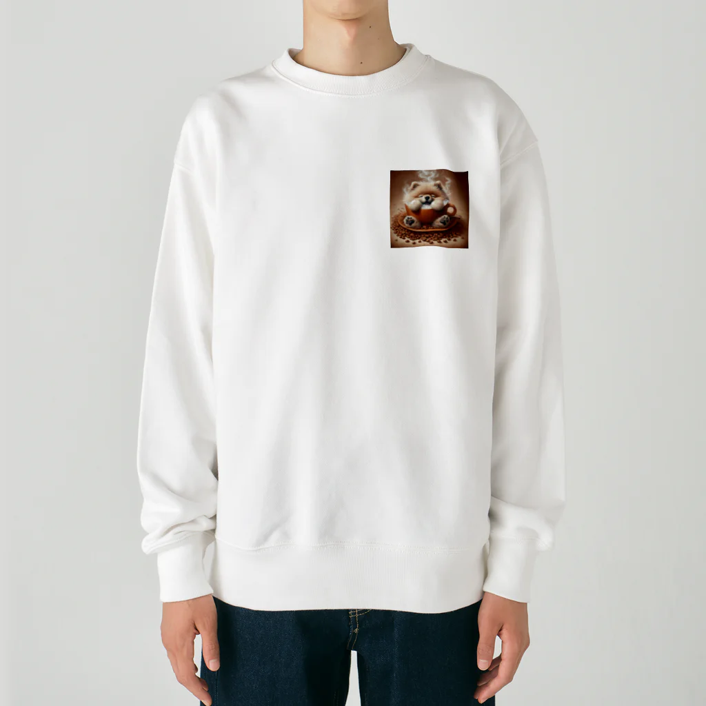 カフェイン中毒のカフェイン犬 Heavyweight Crew Neck Sweatshirt