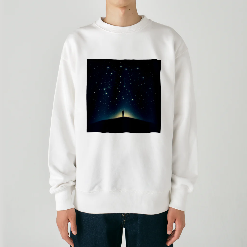 プラネテスの春の星座に包まれて Heavyweight Crew Neck Sweatshirt