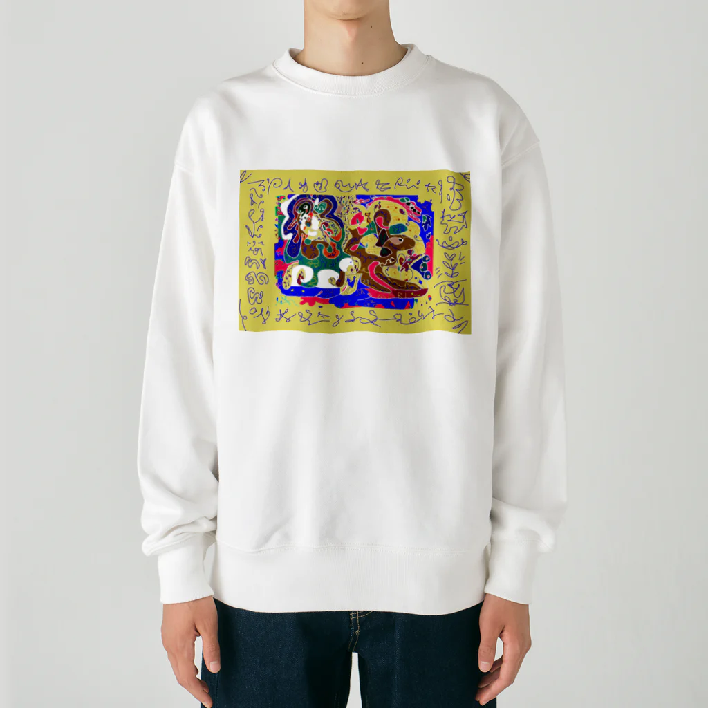 エネハピる〜🫧✨のゆりオリジナル宇宙アート🎨 Heavyweight Crew Neck Sweatshirt