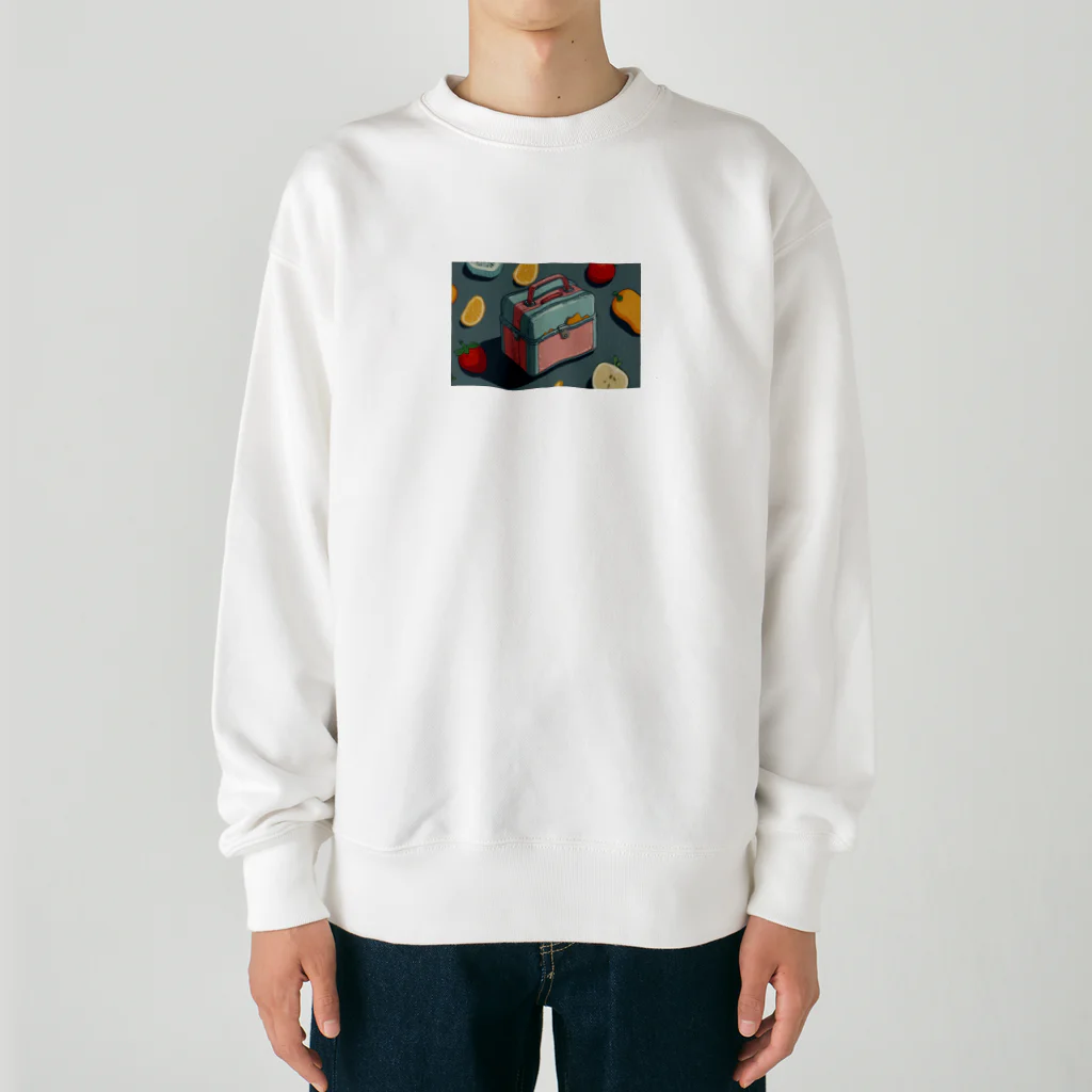 さぎょう擁のミニ弁当と学食の時間 Heavyweight Crew Neck Sweatshirt