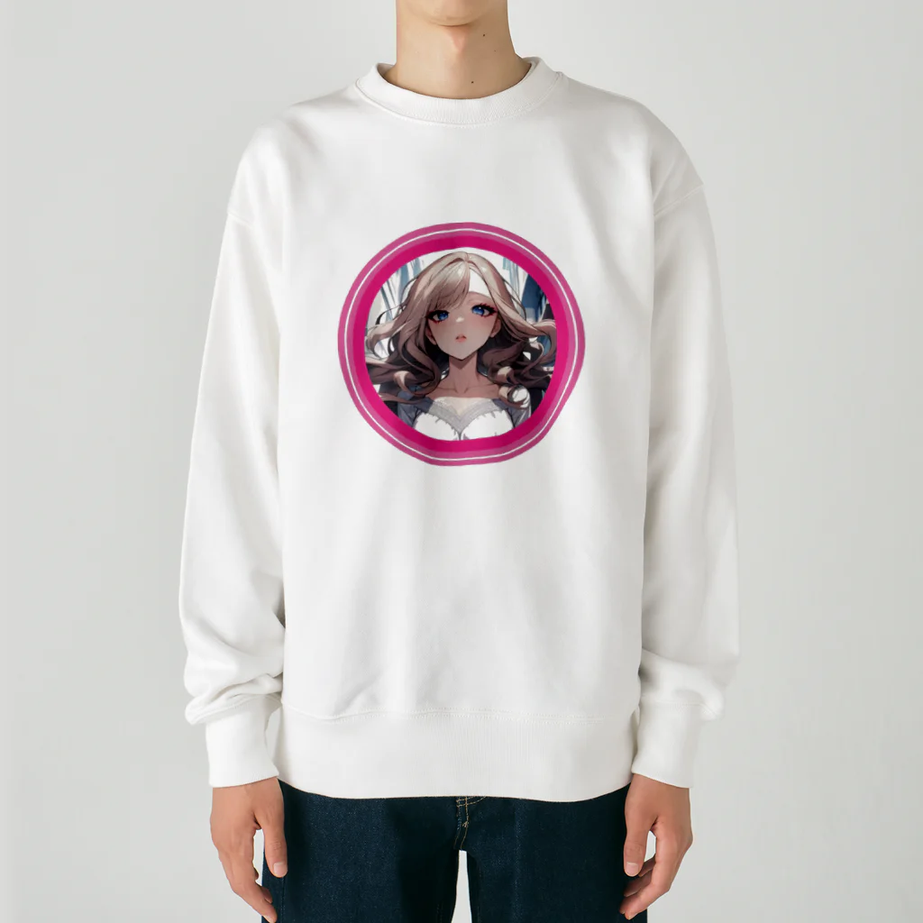 AI Girls Creationの近未来美少女💖 Heavyweight Crew Neck Sweatshirt