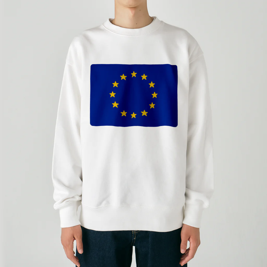 お絵かき屋さんの欧州旗の国旗 Heavyweight Crew Neck Sweatshirt