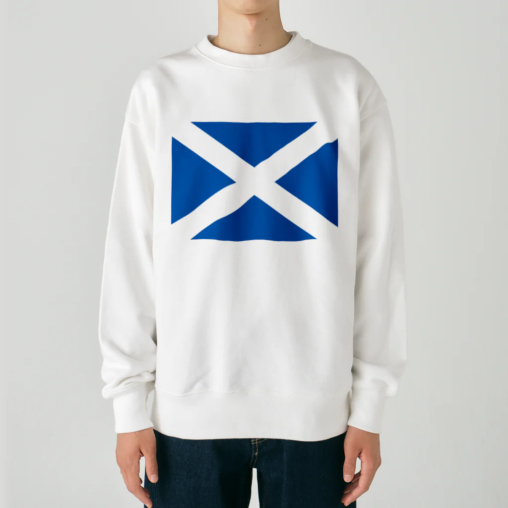 お絵かき屋さんのスコットランドの国旗 Heavyweight Crew Neck Sweatshirt