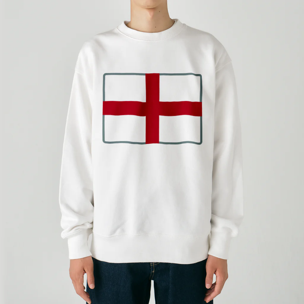 お絵かき屋さんのイングランドの国旗 Heavyweight Crew Neck Sweatshirt