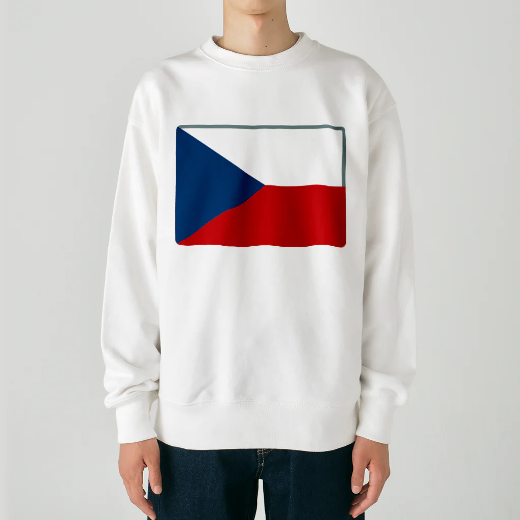 お絵かき屋さんのチェコの国旗 Heavyweight Crew Neck Sweatshirt