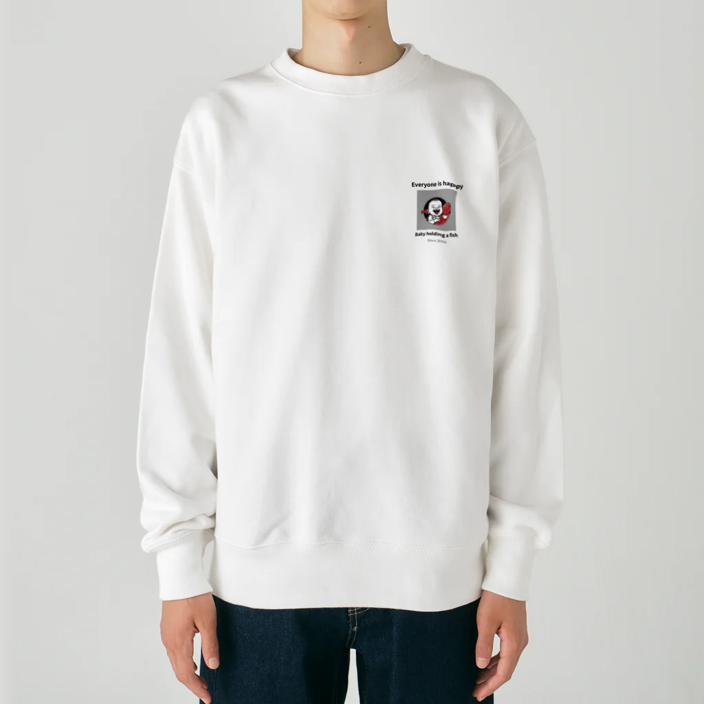 baby holding のEveryone is happy Heavyweight Crew Neck Sweatshirt